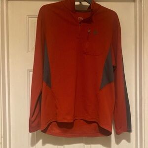 Nike ACG Fit Dry 1/4 Zip Long Sleeve Shirt Mens Medium Red
